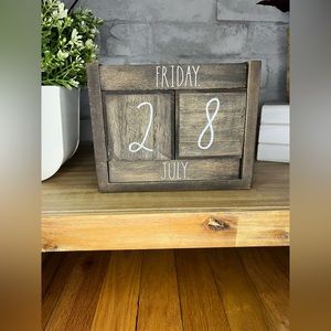 Rae Dunn Wooden Blocks Perpetual Calendar